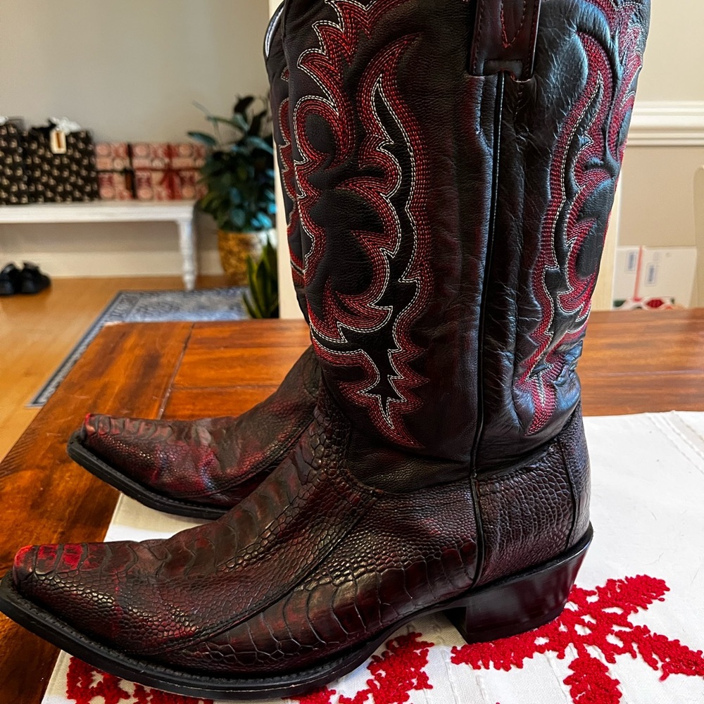 EUC Men’s Los Altos Ostrich R-Toe Boots (Size 11)